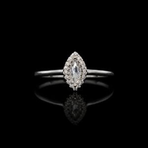 Marquise Halo 925 Silver Ring