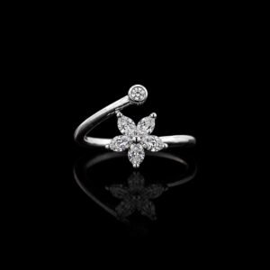 Floral Bloom 925 Silver Ring